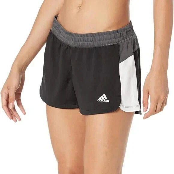 Adidas Pacer Color-Block Training Knit Shorts Athletic Running XL Womens - Picture 1 of 3